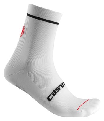 Paire de Chaussettes Castelli Entrata 9 Blanc