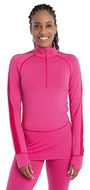 ICEBREAKER - T-SHIRT T-SHIRT ML DEMI ZIP ZONEKNIT 260 W