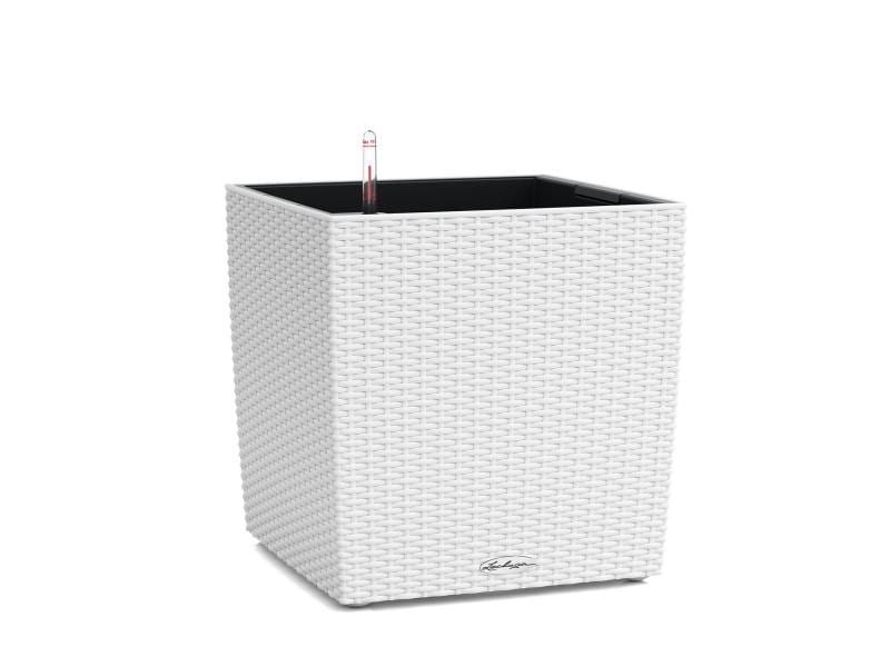 Lechuza Blumentopf Cube Cottage 50 Weiss Pflanzengefäss – Komplettset