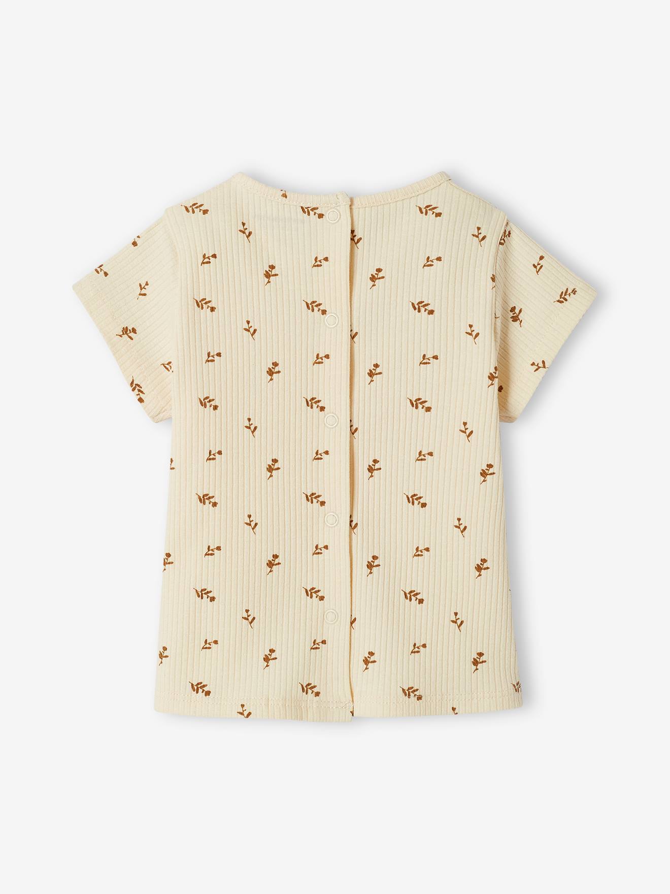 Camiseta infantil canelada crua