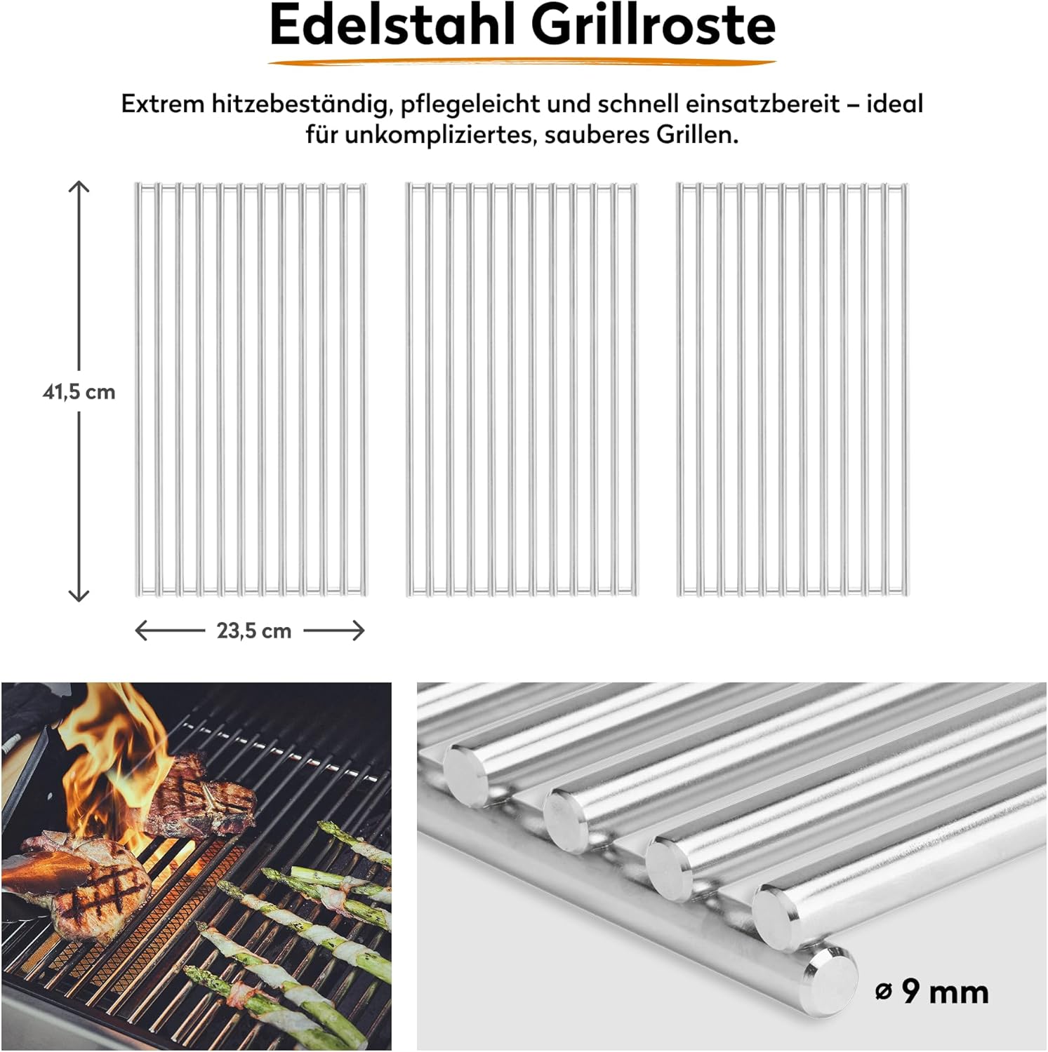 BURNHARD® Gasgrill 4-Brenner inkl. BACKBURNER, 900°C Infrarot-Keramikbrenner, Seitenkochfeld, Edelstahl-Grillrost, Grillabdeckung, Grillwagen, klappbare Seitentische, Schwarz – Big FRED Deluxe
