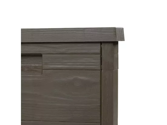 Boîte à coussins d'extérieur brun 77,5x44,5x53 cm polypropylène