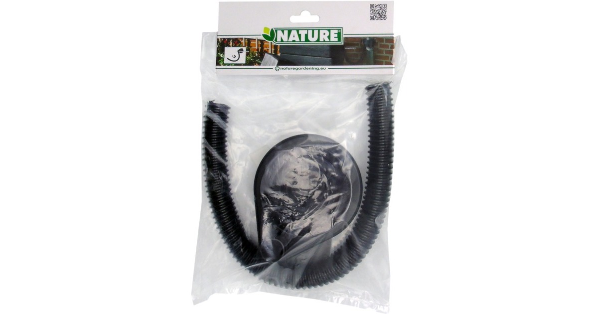 NatureRegentonvulset – universeel aansluiting  (Zwart)