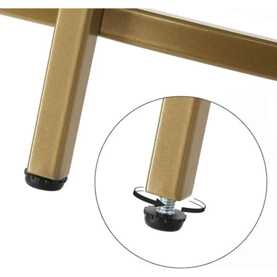 Parya Home - Ronde Salontafel - Metalen Frame - Koffietafel - Goud