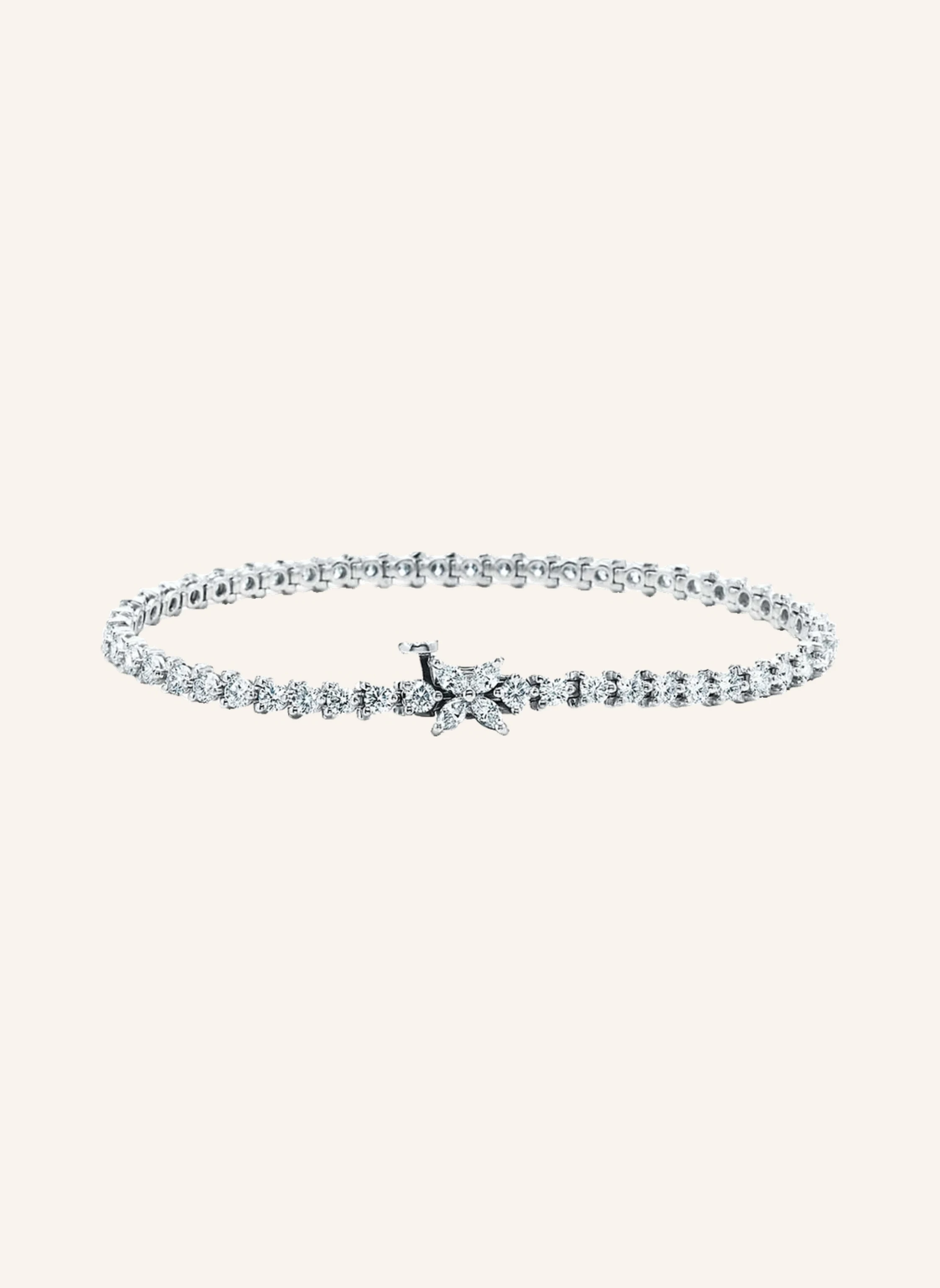 TIFFANY & Co. Tiffany Victoria® EINREIHIGES ARMBAND aus Platin mit Diamanten
