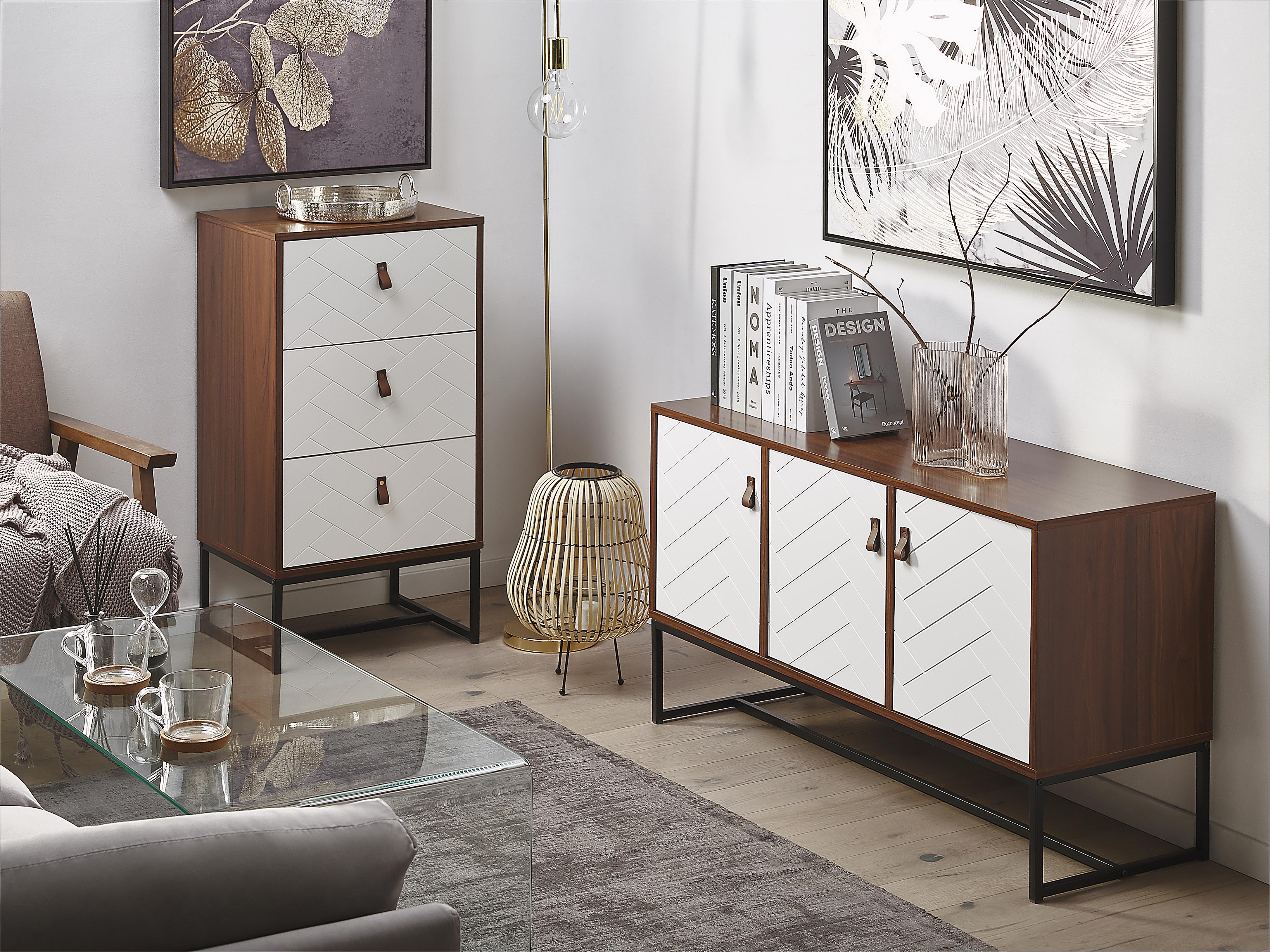 Kast NUEVA Donkerbruin/wit