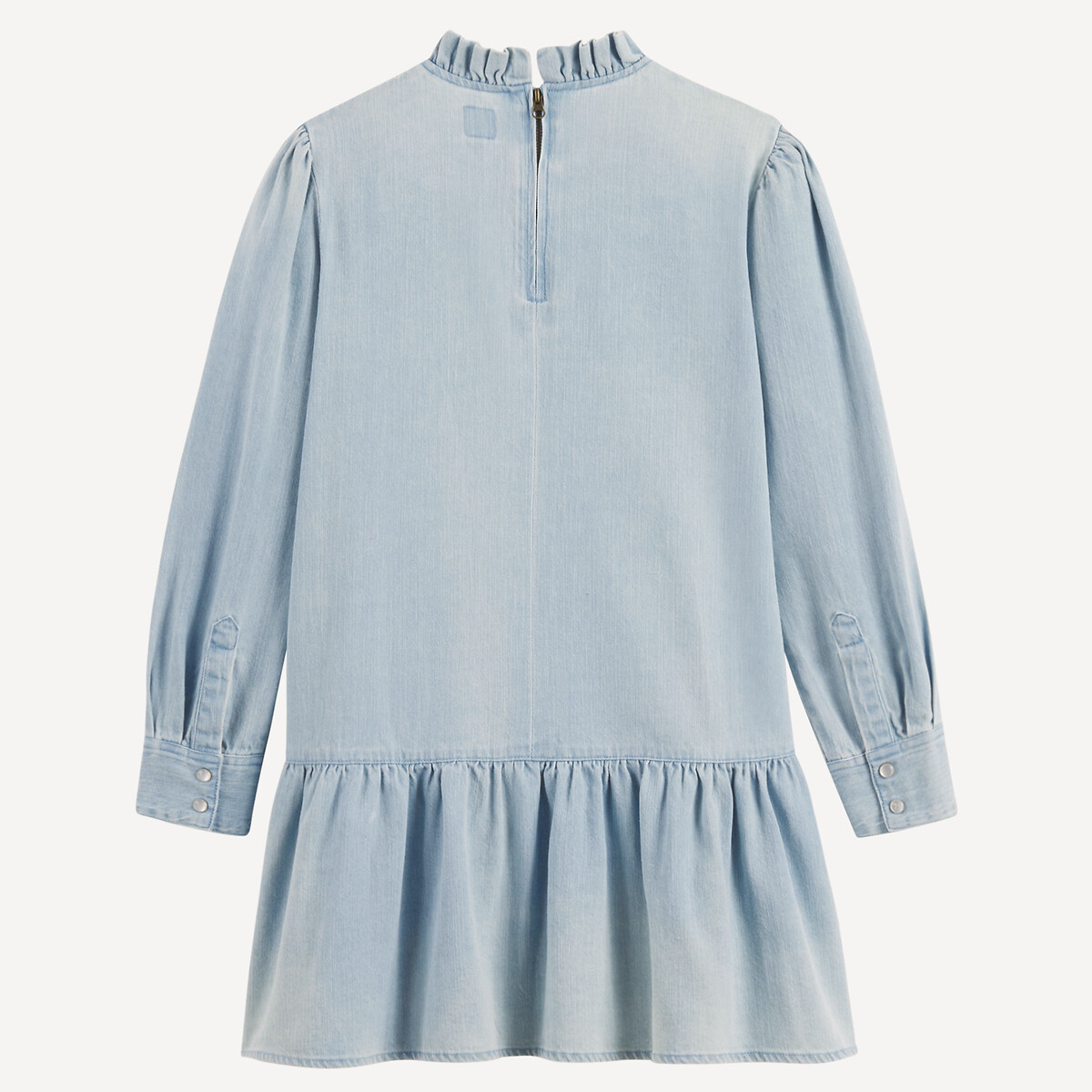 COLEÇÃO LA REDOUTE<br>Vestido de manga comprida em denim leve