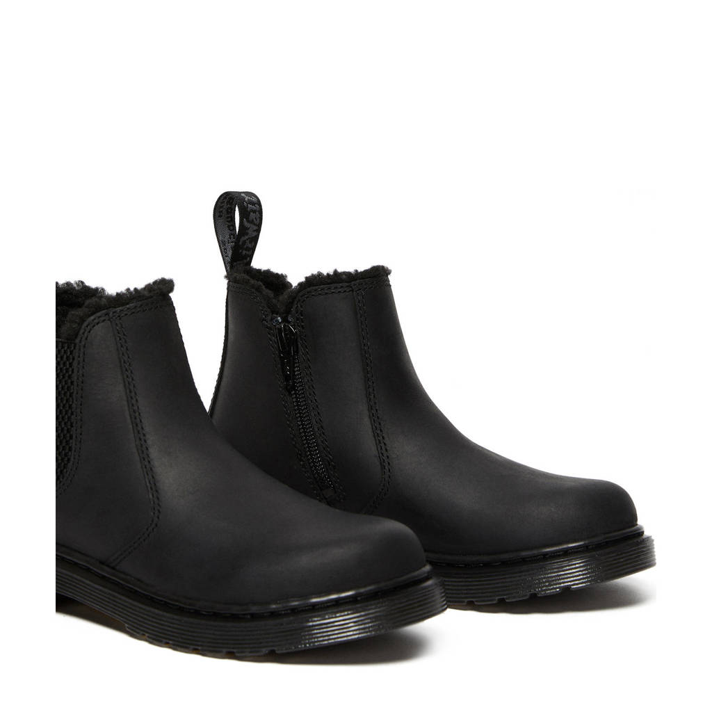 Dr. Martens 2976 Leonore Monogevoerde leren enkelboots zwart