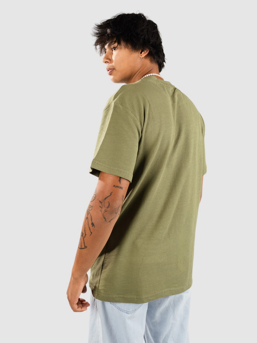 Anerkjendt Akkikki Structure T-Shirt olivine