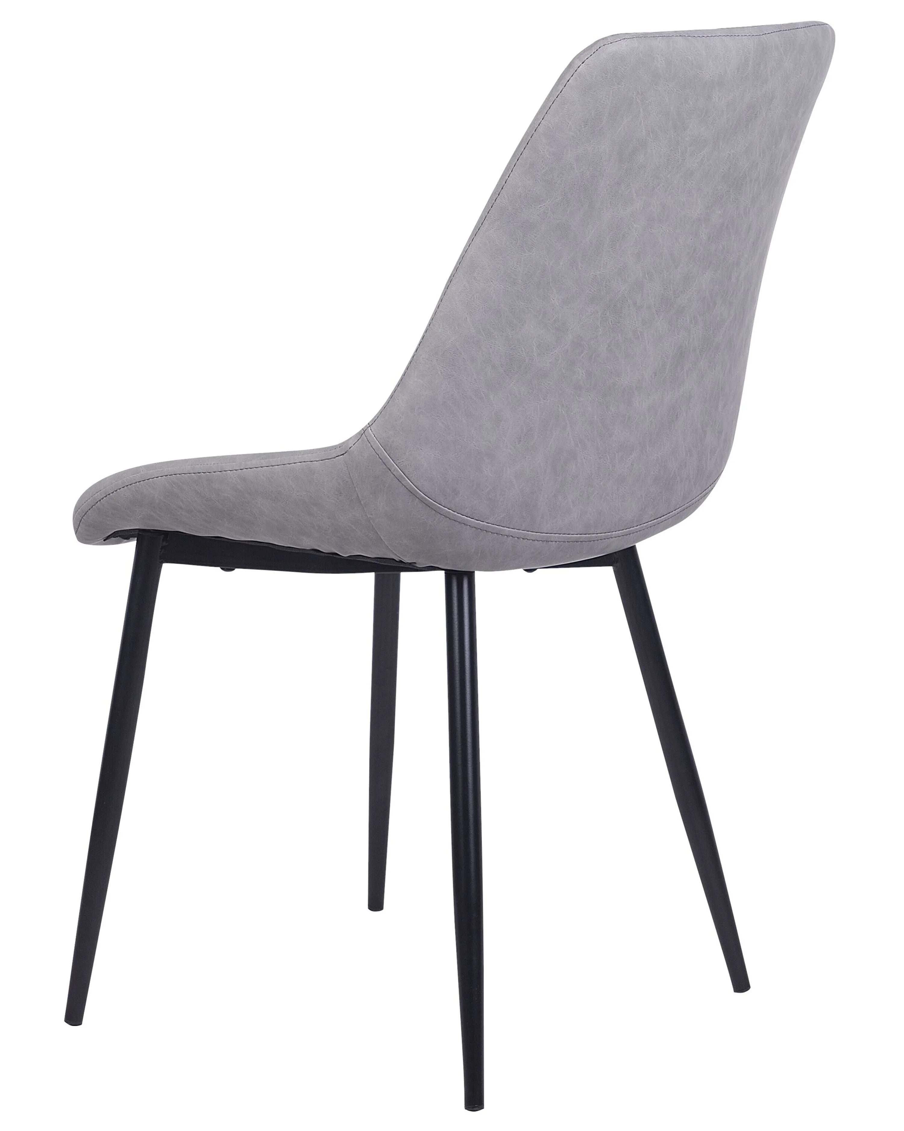 Set van 2 eetkamerstoelen MARIBEL Kunstleer Lichtgrijs
