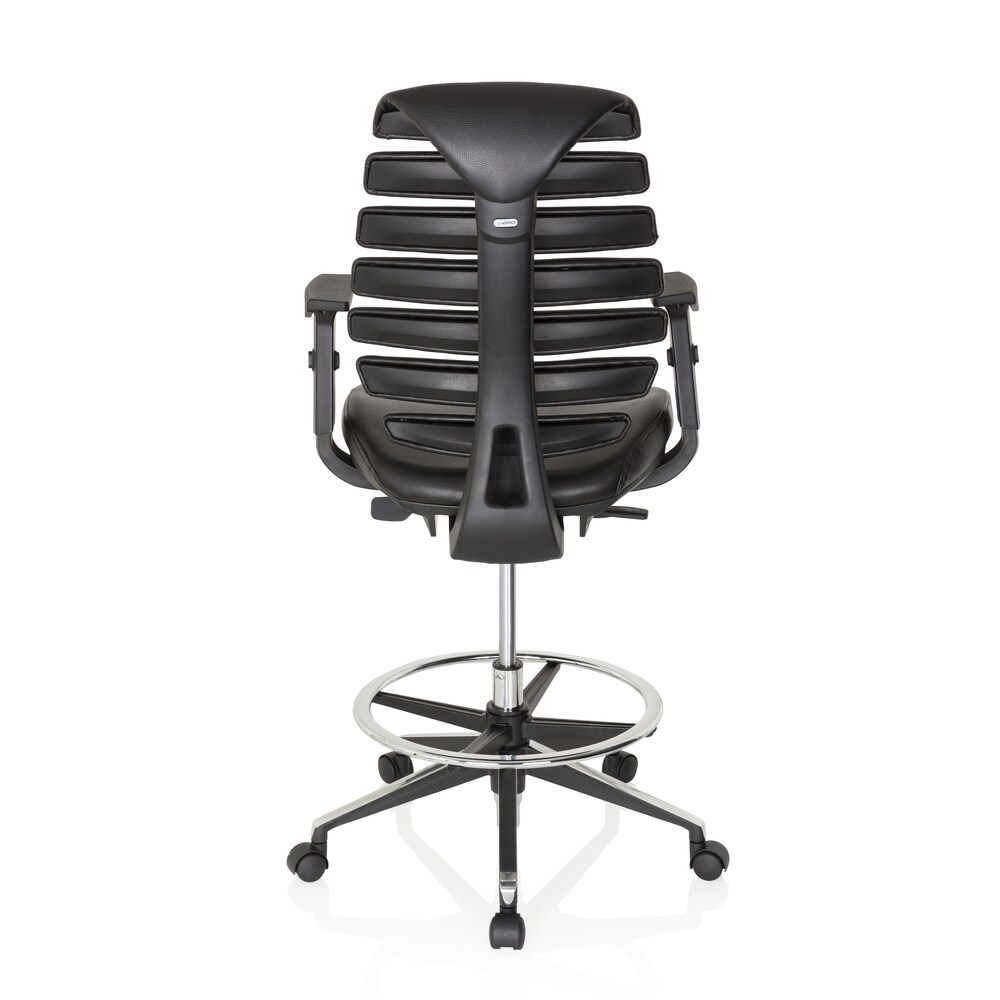 Counterstuhl ERGO LINE II WORK Leder mit Armlehnen (höhenverstellbar) hjh OFFICE