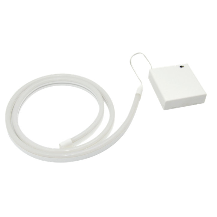 Ruban lumineux à piles Mendana LED intégrée blanc neutre IP20 150lm 5W L.100cm blanc GoodHome