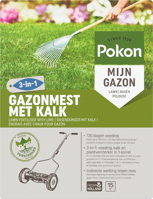 Pokon gazonmest 3-in-1 15 m²
