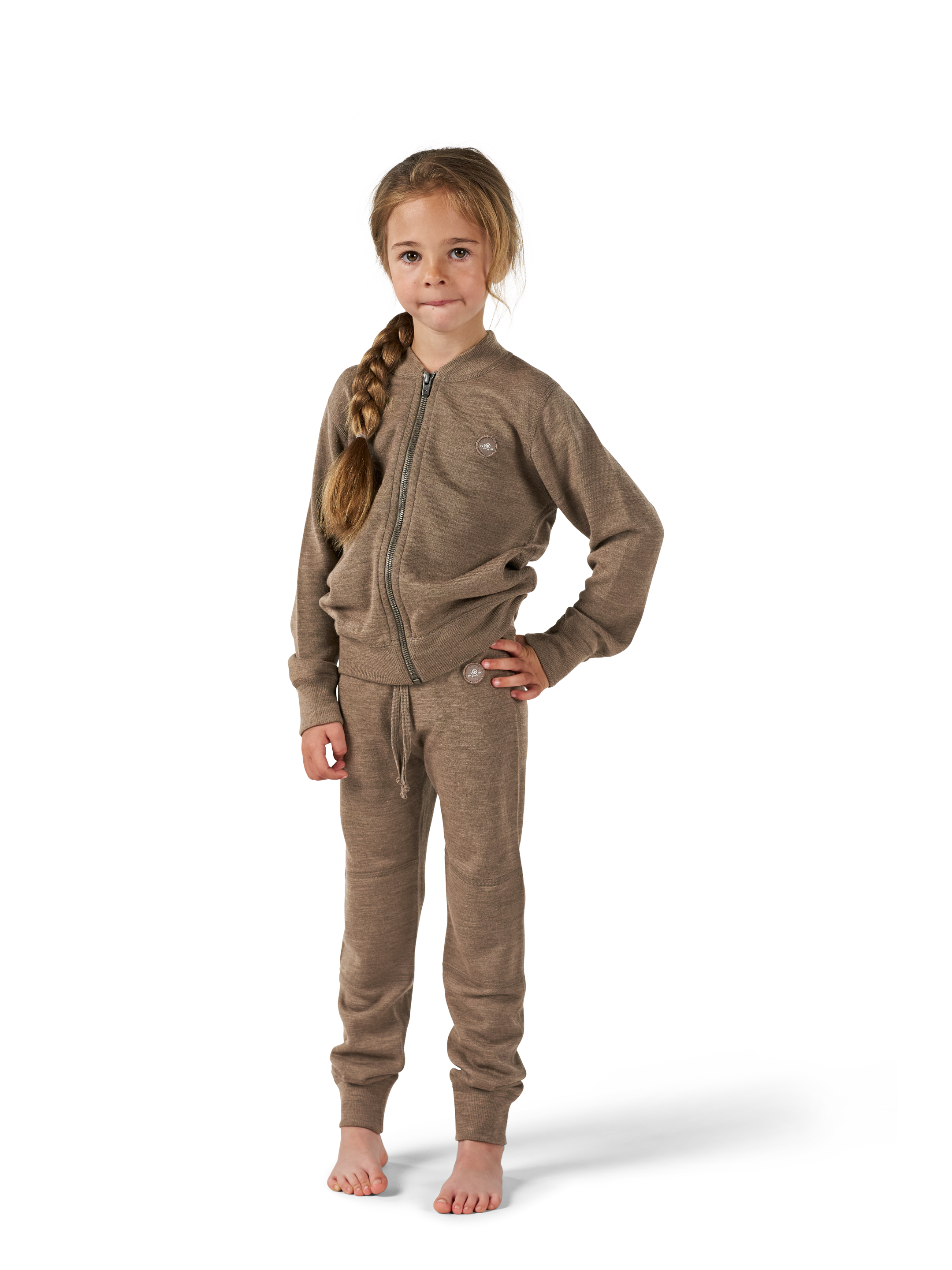 Broek van merinowollen terry voor kinderen