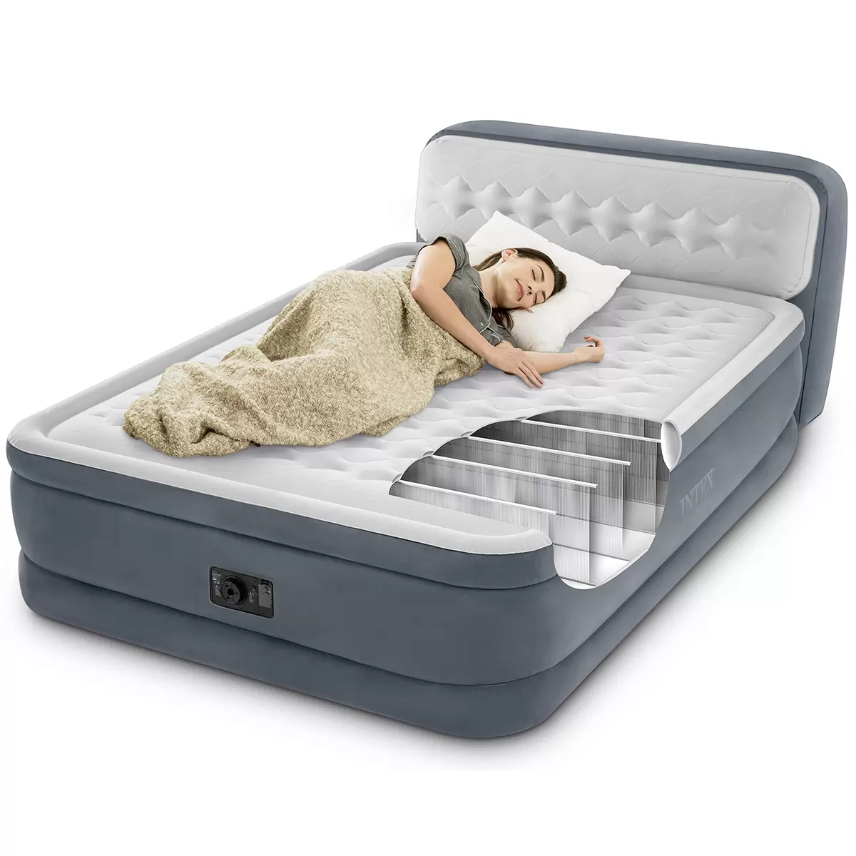 Luftbett Intex Queen Headboard