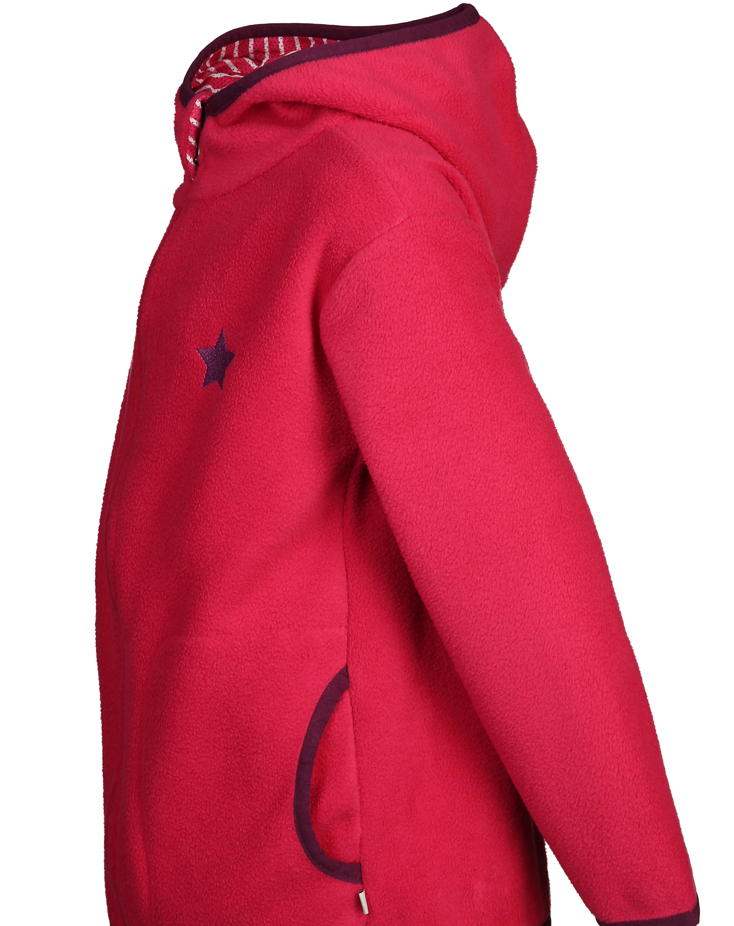 Fleece-Jacke STERNCHEN mit Kapuze in pink