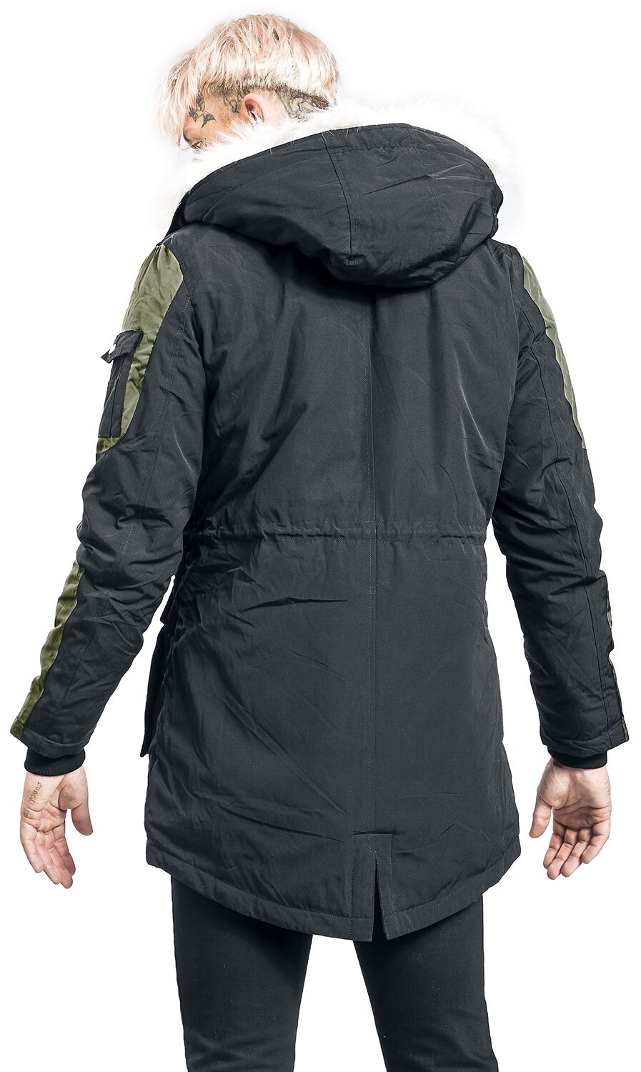 Veste d'Hiver Décontractée Avec Col Fausse Fourrure | Black Premium by EMP Veste d'hiver