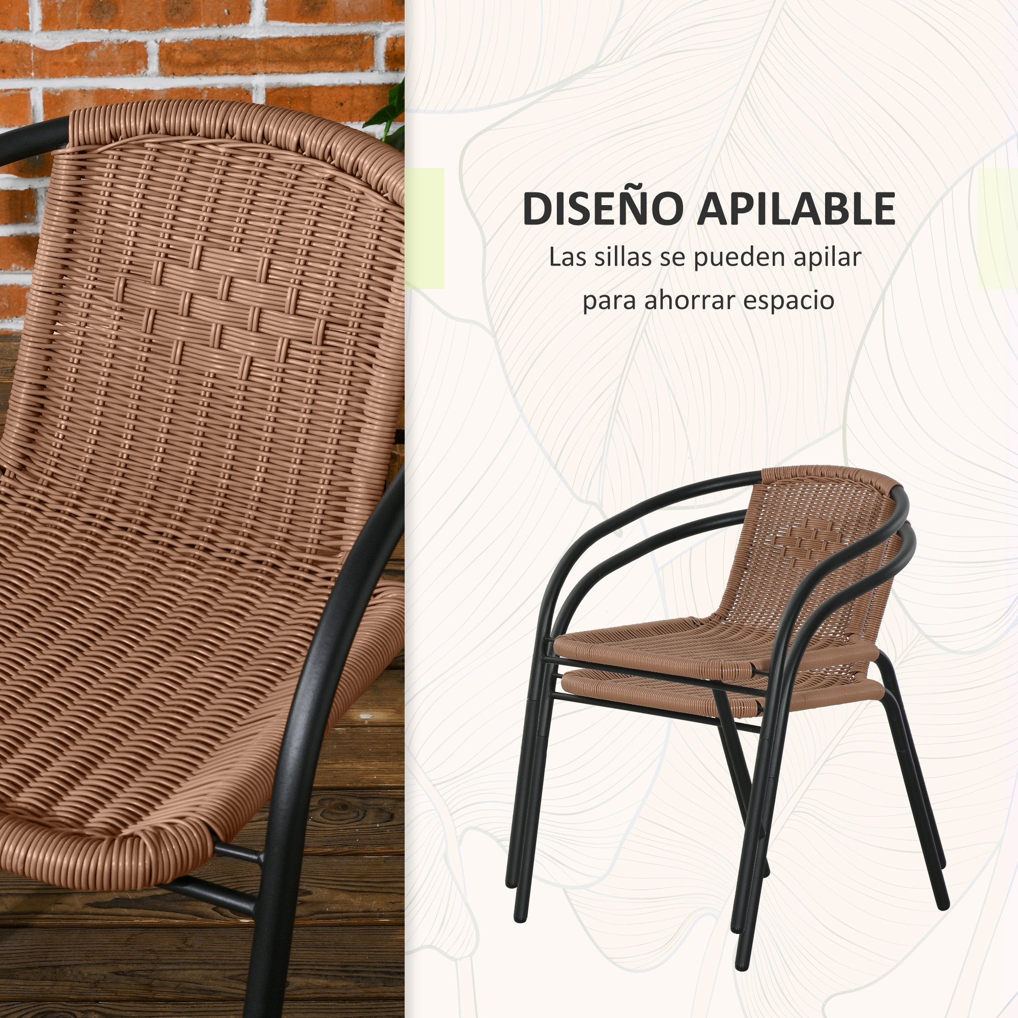 Móveis de jardim Outsunny Brown