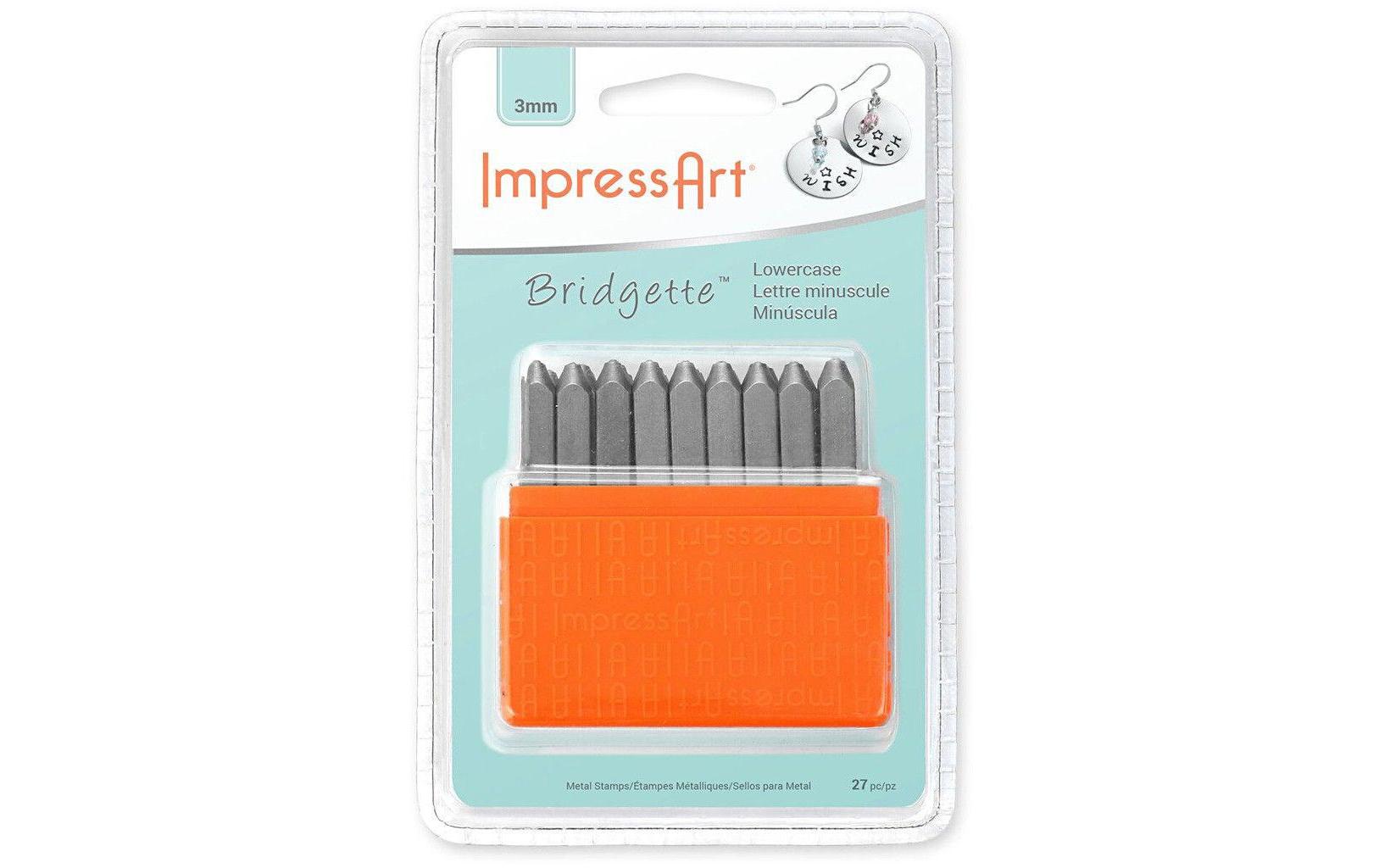 Prägestempel Set 3 mm Kleinbuchstaben, 27 StückImpress Art Buchstaben gravieren