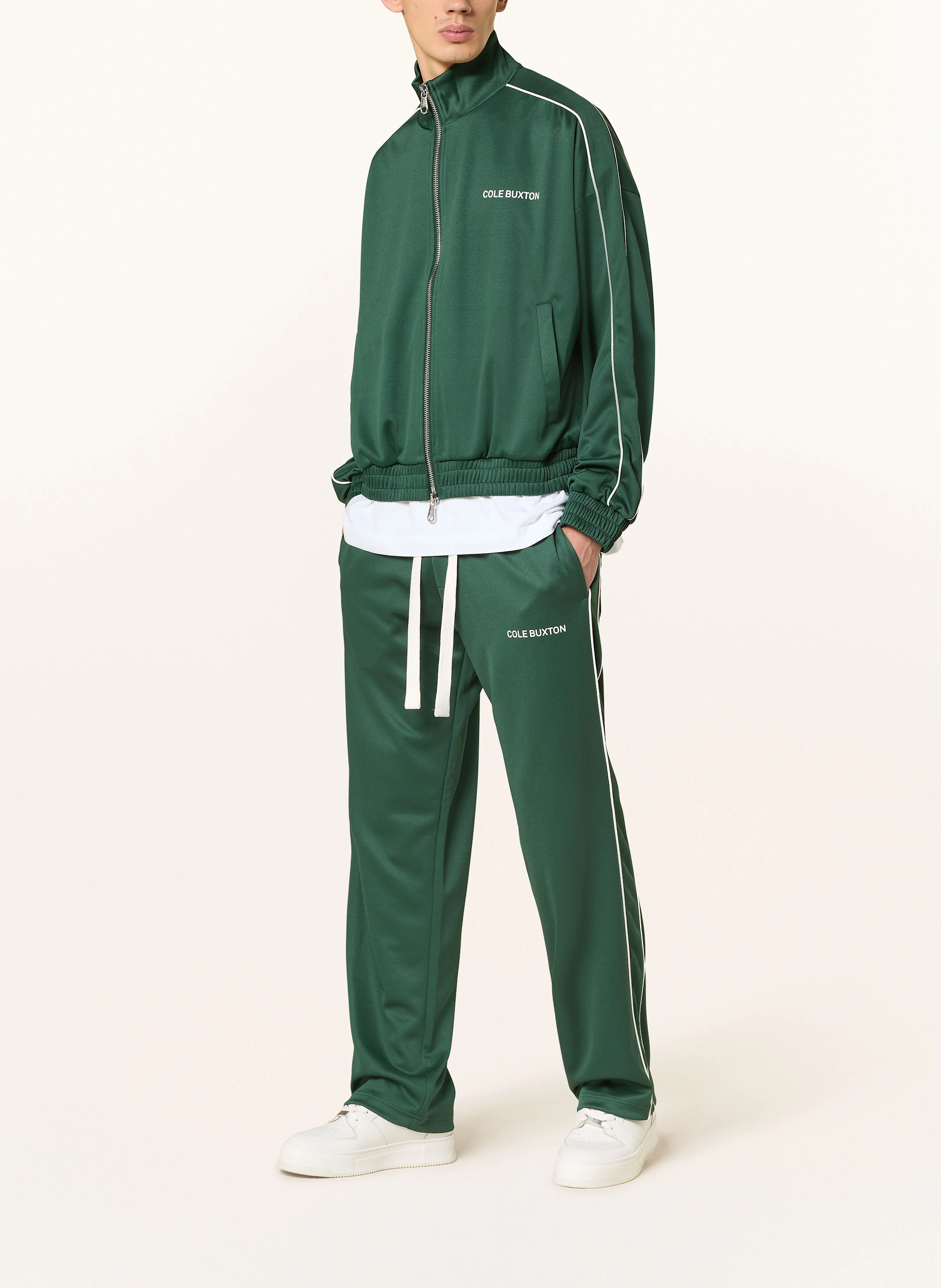 COLE BUXTON Sweatjacke PIPED mit Galonstreifen