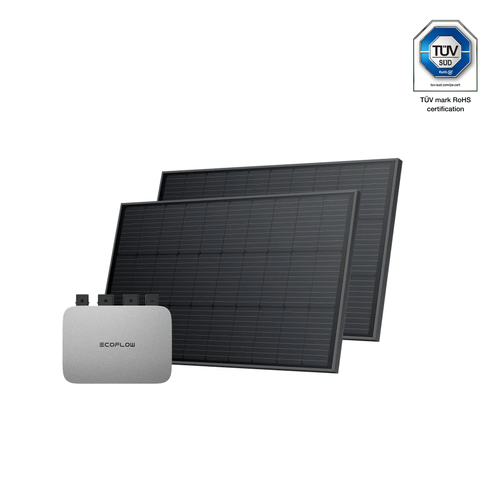 EcoFlow PowerStream Balkonkraftwerk 800W - 400W Starres Solarpanel