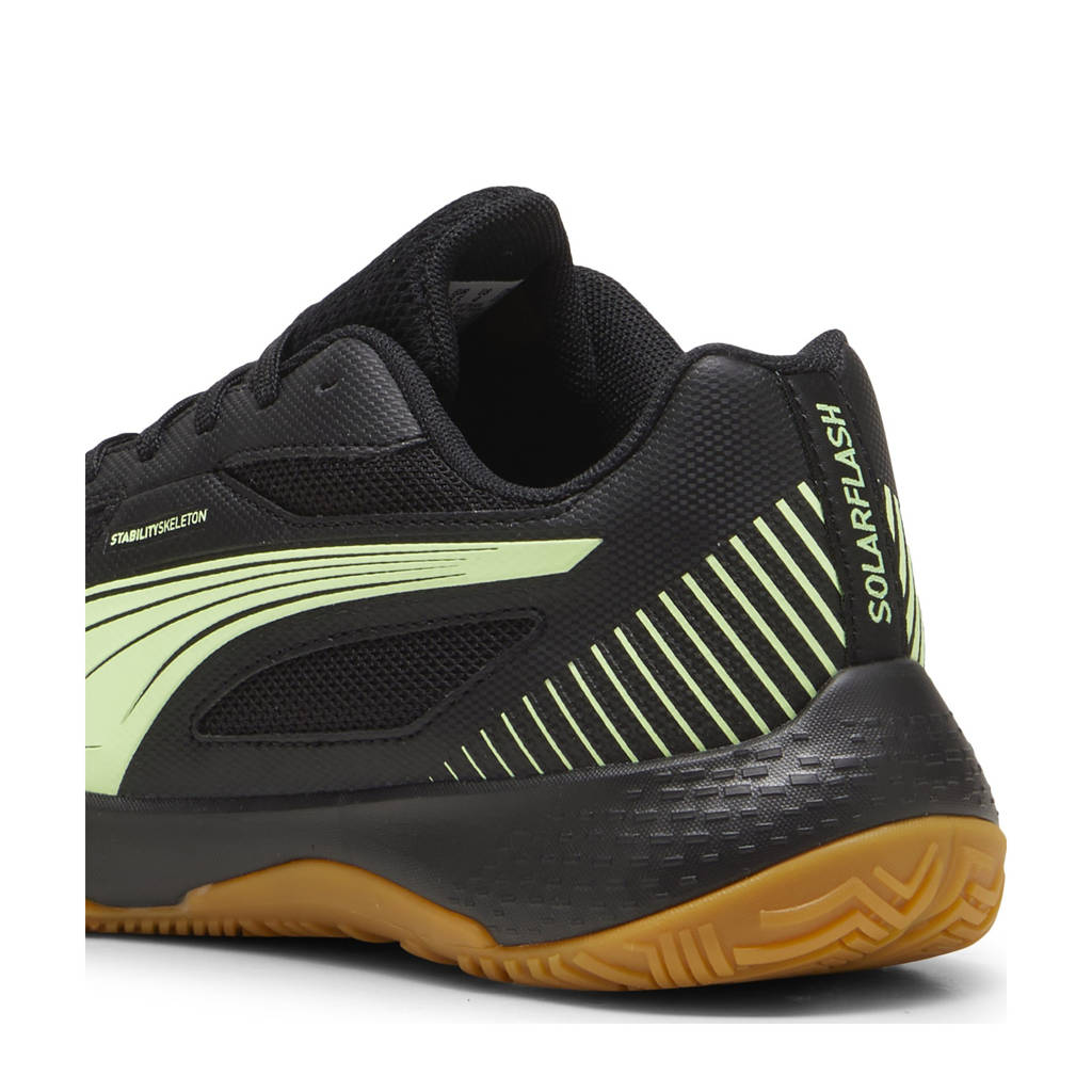 Puma Solarflash IIIjunior zaalvoetbalshcoenen zwart/felgroen