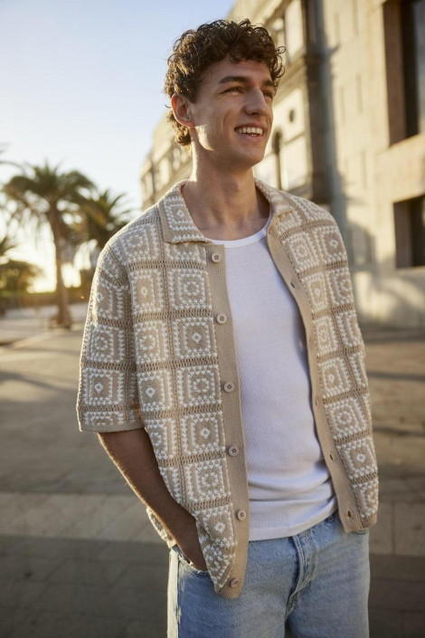 Only & Sons beige heren overhemd