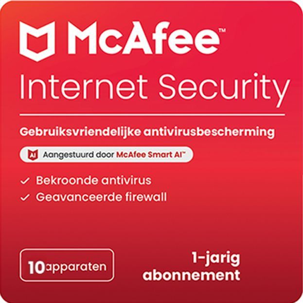 McAfee Internet Security | Beveiliging voor 10 Apparaten | Windows, Mac, Android & iOS