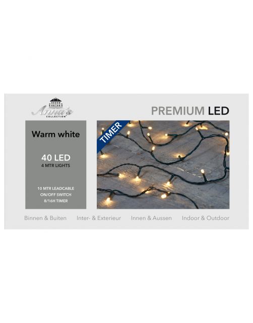 Anna's Collection Led Verlichting Met Trafo - Kerstverlichting - 293 g Warm Wit 40 Led