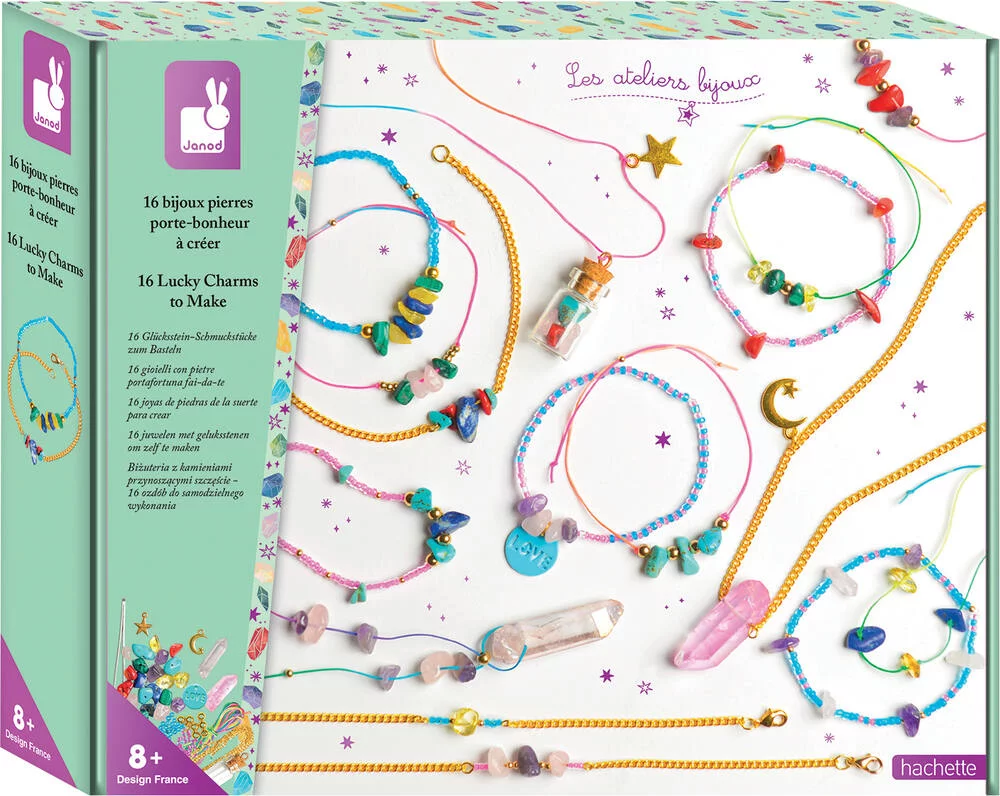 16 BIJOUX EN PIERRES PORTE-BONHEUR  A CREER