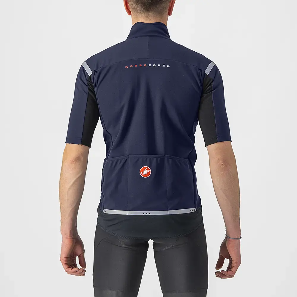 Castelli Gabba RoS 2 Fietsshirt Korte Mouwen Blauw/Zilvergrijs Heren