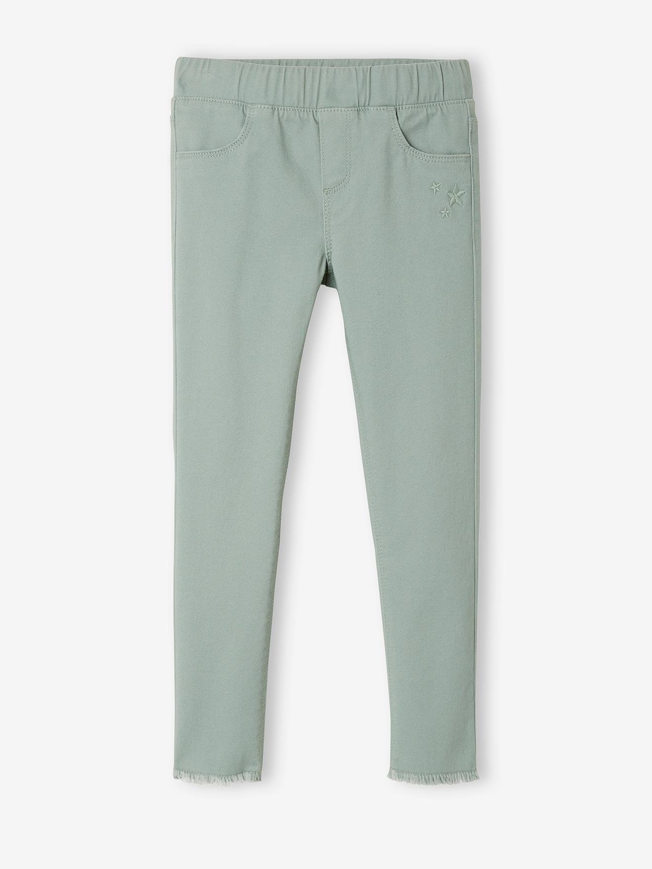 Calças legging coloridas para meninas, cor marrom claro lisa