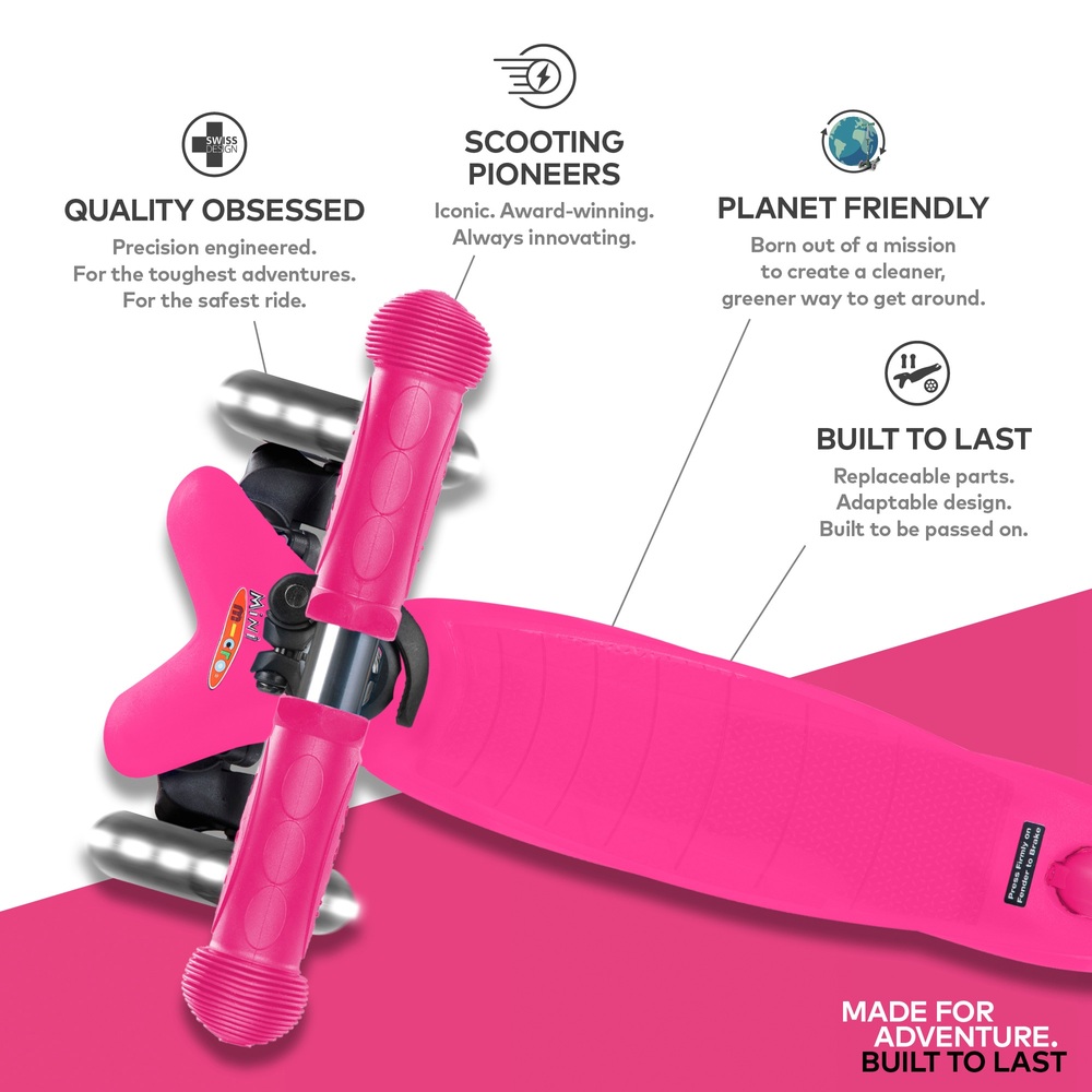 Mini Micro Plus Pink LED Scooter