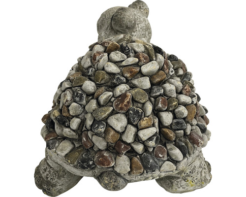 Tuinfiguur, decoratief figuur, Lafiora schildpad, glasvezel, 31 x 21 x 17 cm, grijs