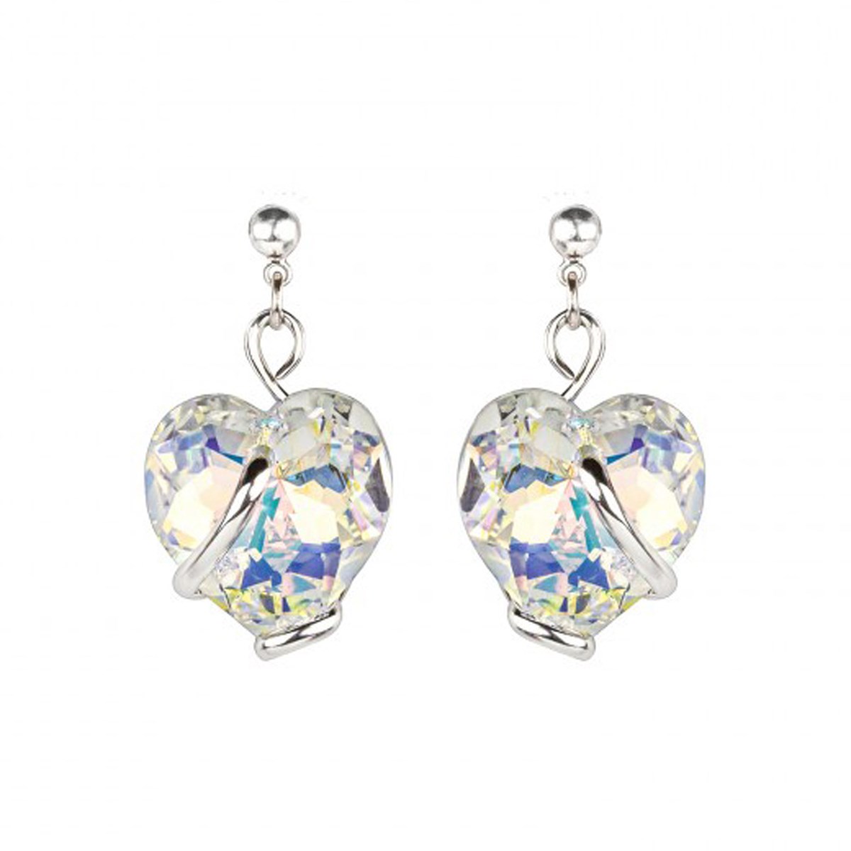 Boucles d'oreilles Andrea Marazzini coeur blanc