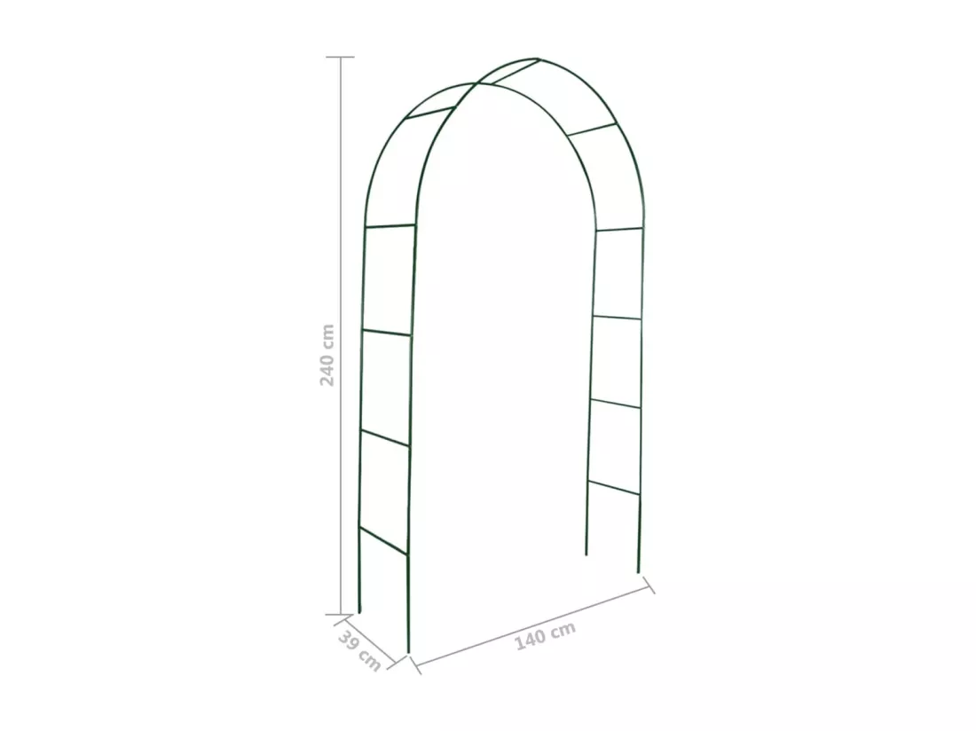 Arche de jardin 2 pcs pour plantes grimpantes
