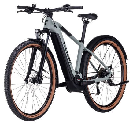 VTT Électrique Semi-Rigide Cube Reaction Hybrid Performance 500 Allroad Shimano Alivio 9V 500 Wh 27.5'' Gris Vert Swamp