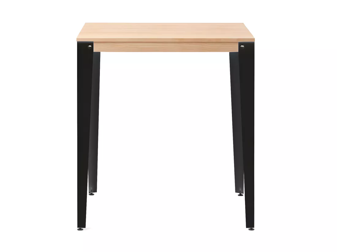 Table Mange debout Lunds 59x59x110cm Noir-Naturel. Box Furniture