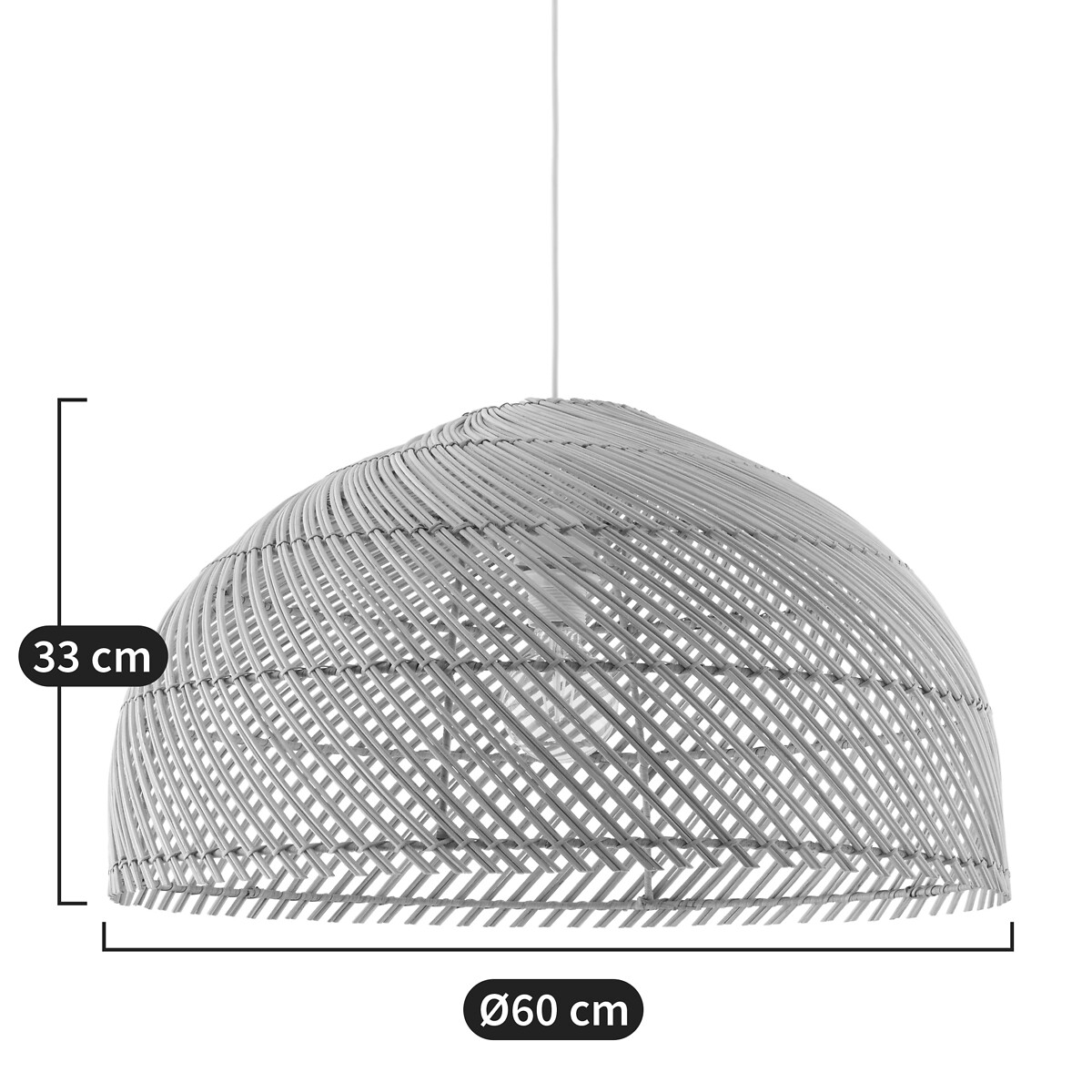 LA REDOUTE INTERIEURS<br>Luminária pendente de rattan Ø60 cm, Dankia
