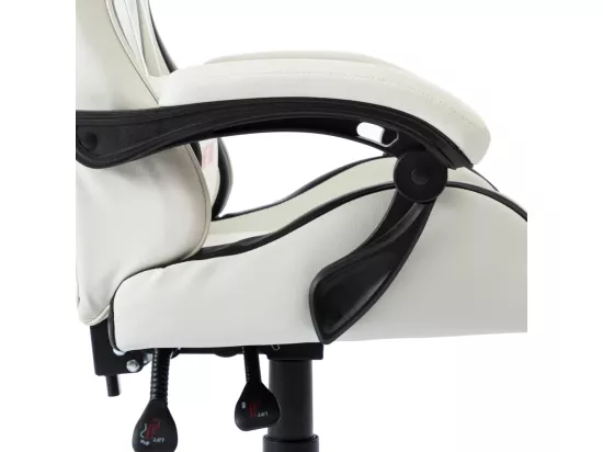Fauteuil de jeux vidéo Blanc Similicuir