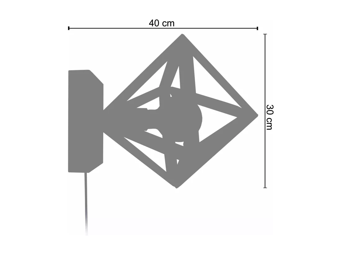 Applique métal aluminium 80cm.