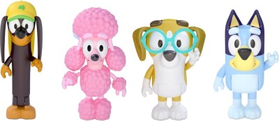 Bluey Figurer 4-Pakke - Bluey & Venner