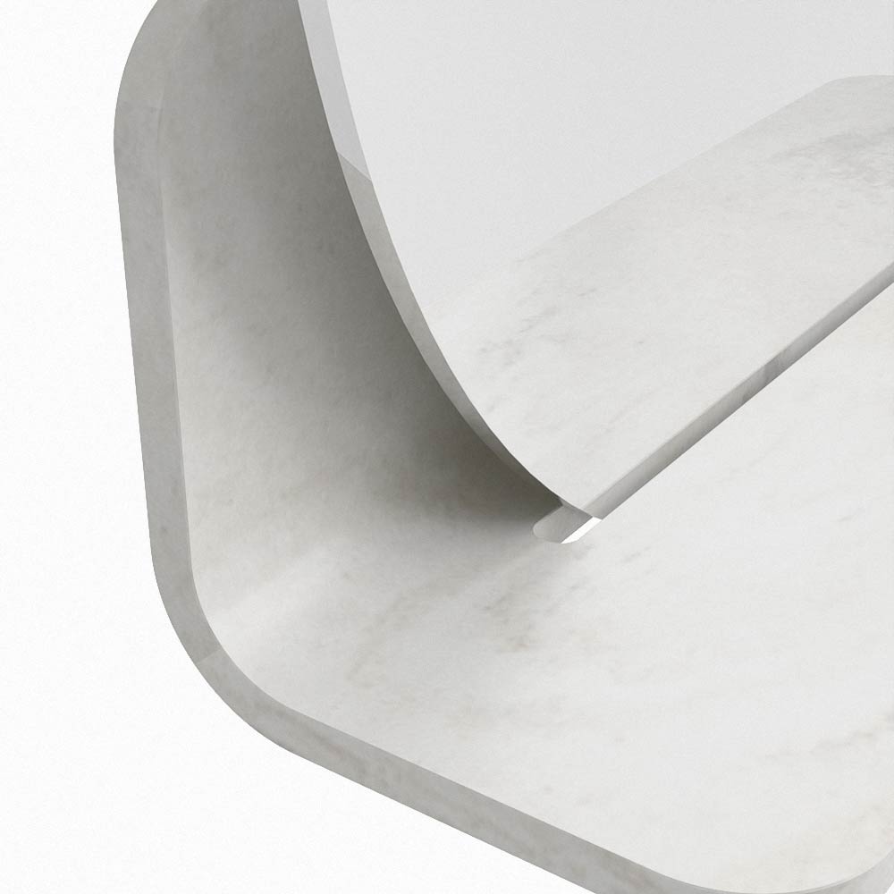 Mondiaz Spot spiegel rond Ø40cm met planchet ostra