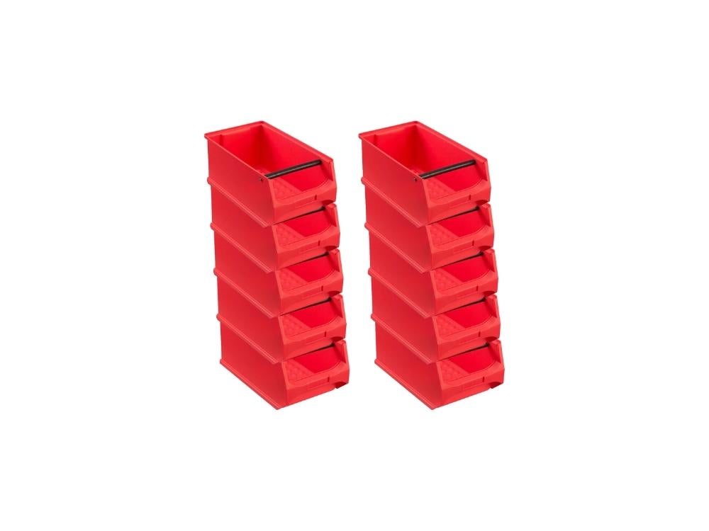 PROREGAL Rode Opbergdoos 4.1 Met Handvat HxBxD 15 x 20 x 35 cm 7.2 Liter Opbergbak Opbergdoos Opbergdoos Assortiment Sorteerbak