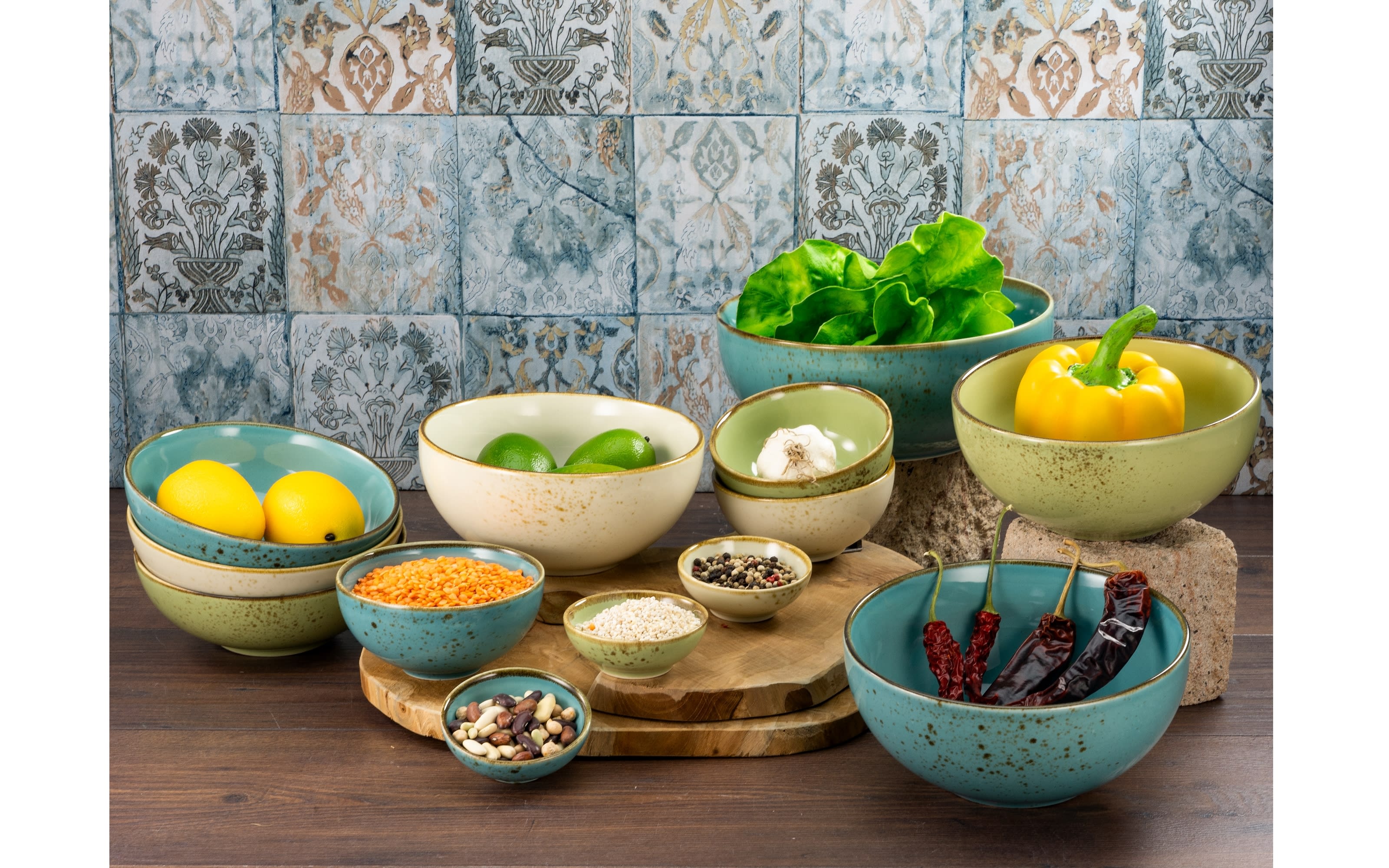 Buddha Bowl Nature Collection, steingrau, 17,5 cm