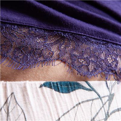 Pyjama femme imprimé végétal - BECQUET CRÉATION