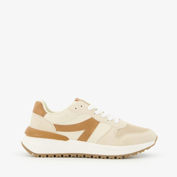 Blue Box dames sneakers beige/bruin