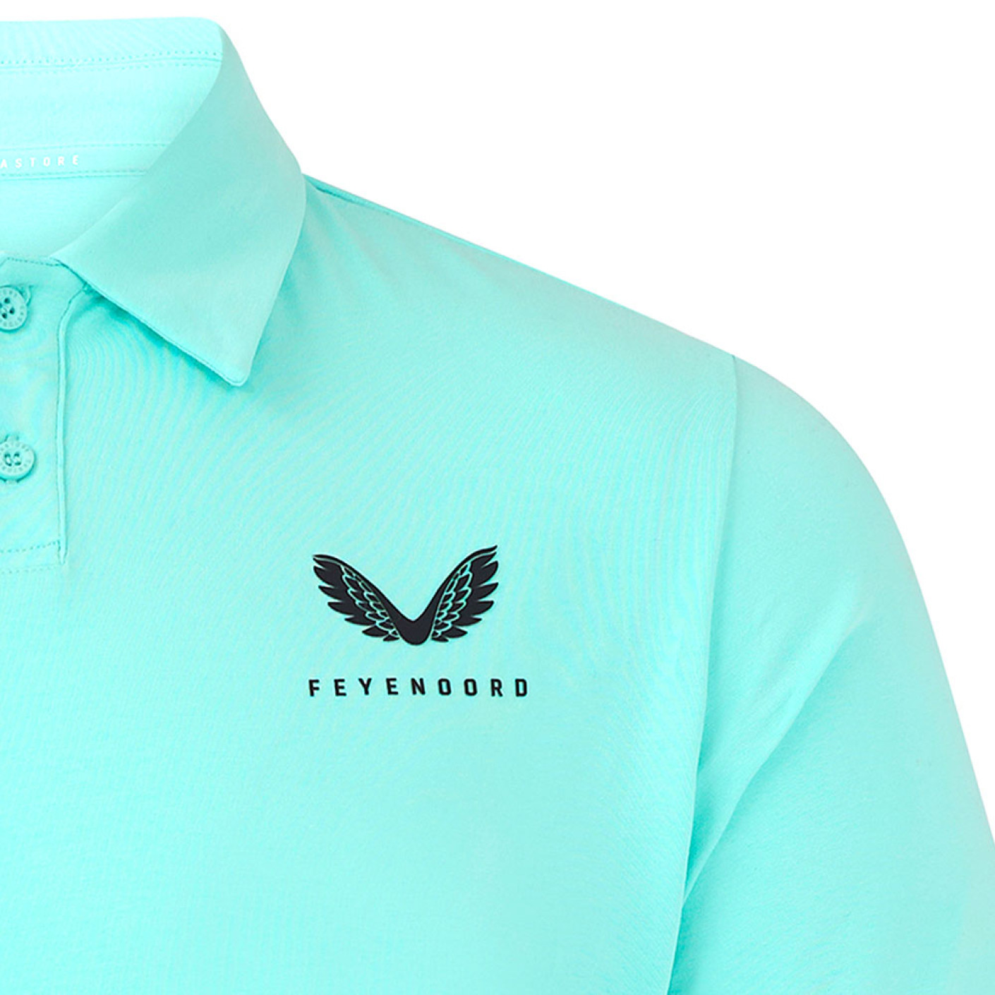 Castore Feyenoord Travel Polo 2024-2025 Lichtblauw Zwart