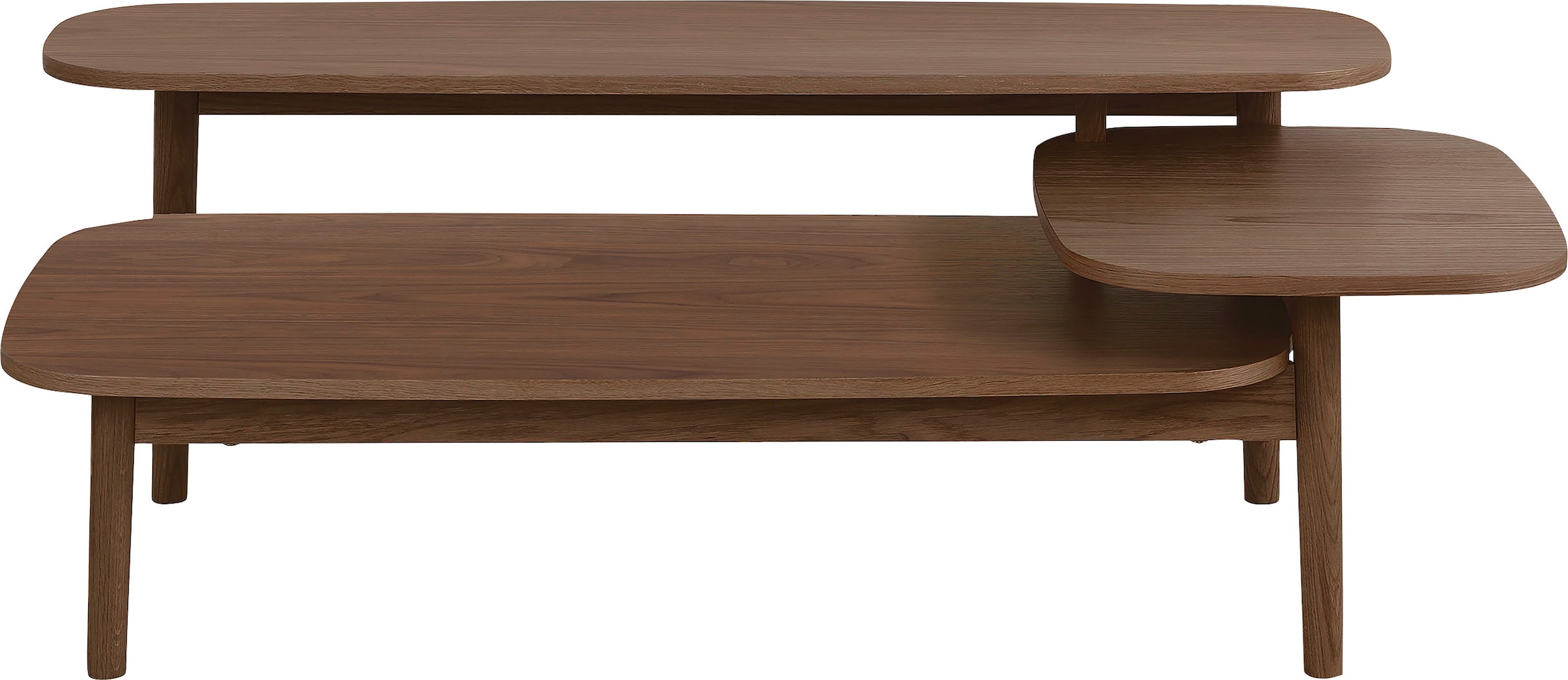 Woodman Couchtisch »Eichberg, Kafeetisch, Sofatisch, Wohnzimmertisch« mit 3 verschiedenen Ebenen, Breite 120 cm, FSC®-zertifiziert