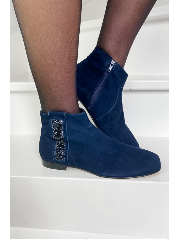 Bottines Lolita Peau Nuit - Reqins